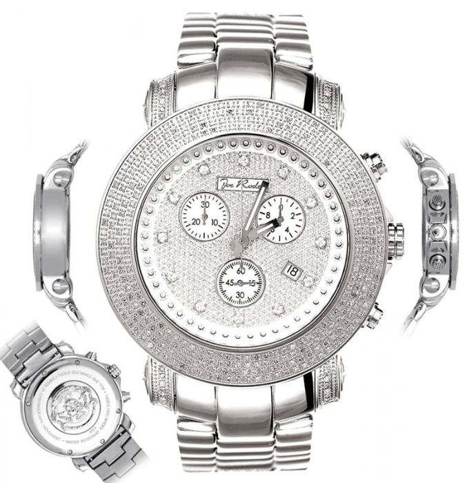 Mens Joe Rodeo Junior Diamond Steel Watch 3.30ct JJU54 AJWatches