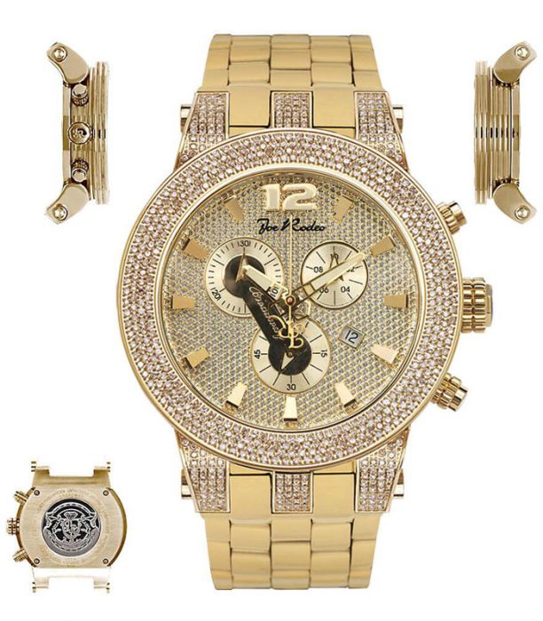 Mens Joe Rodeo Broadway Diamond Gold Watch 5.00ct JRBR12 AJWatches