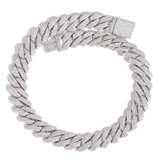 20mm Iced Out Miami Cuban Bust Down Chain Solid Heavy Links AJWatches