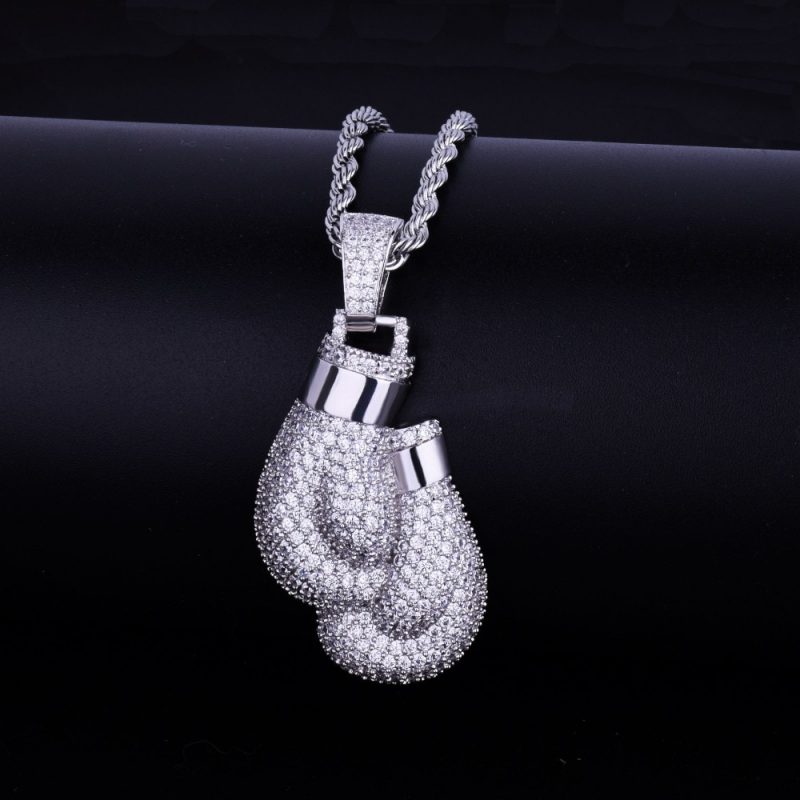 Iced out boxing glove pendant Clearance